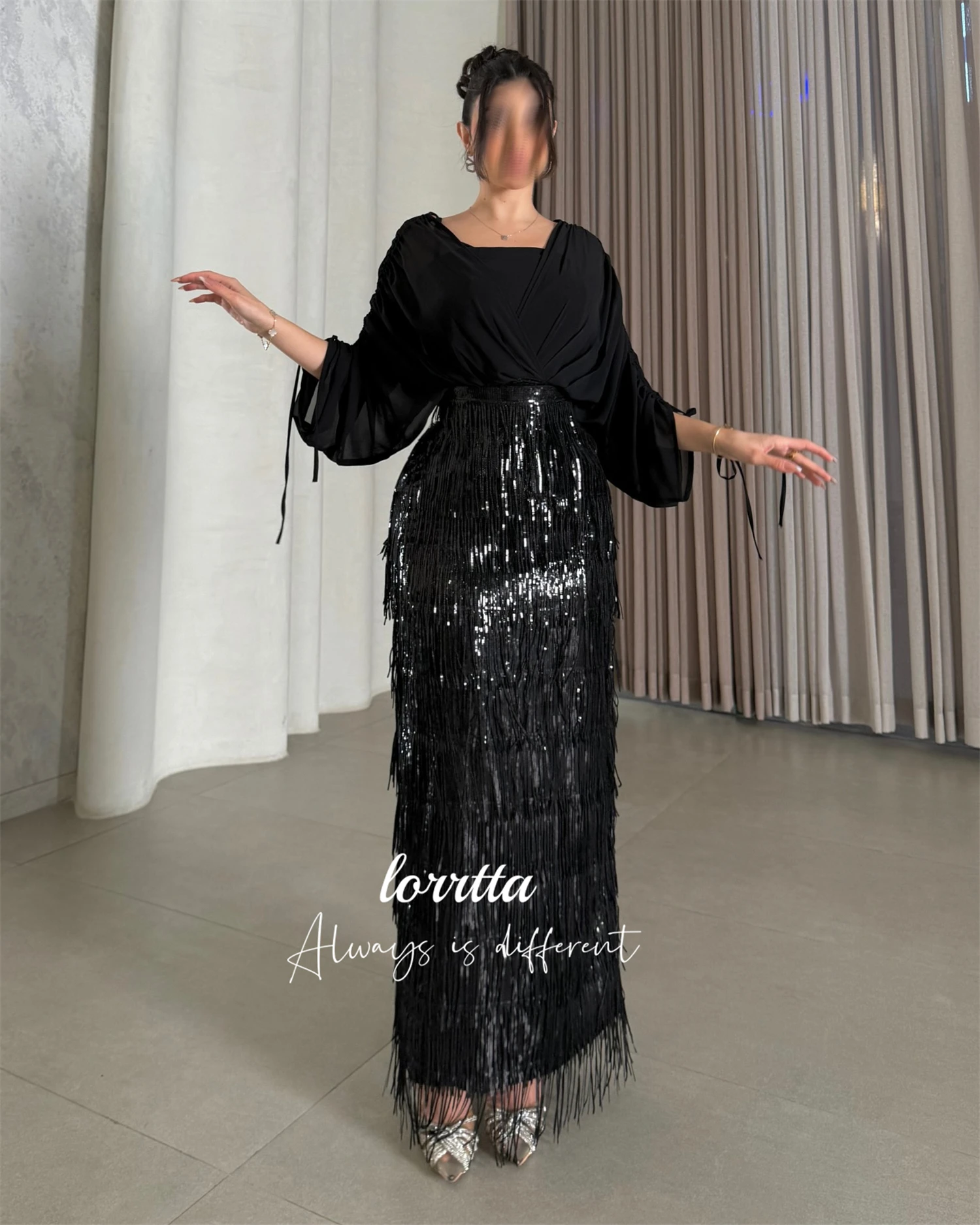 فستان لوريتا للحفلات المخصص حورية البحر فساتين حفلات أنيقة 2025 مناسبة خاصة فستان قماش لامع جديد في الفساتين