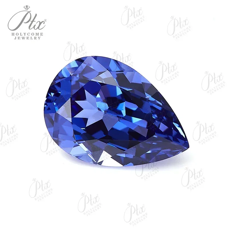 Lab Grown Sapphire Brilliant Pear Shape Royal Blue Color AGL Certificate Manufacturer China Wholesale Finishing Stone