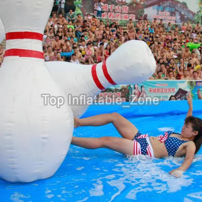 Palla da bowling gonfiabile da 6 piedi/1,8 metri di altezza, gioco con palla da bowling gigante, gioco da bowling Zorb umano