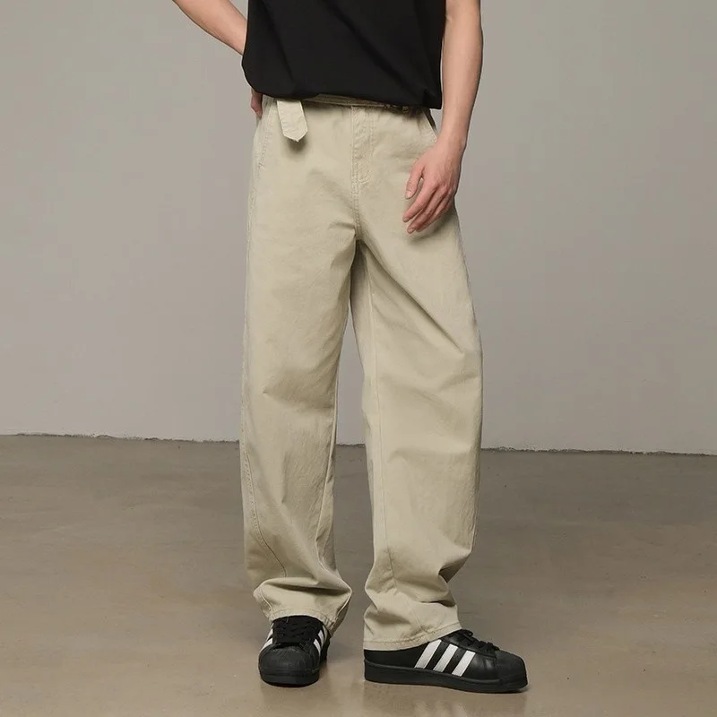 

Ретро американский дизайн, повседневные брюки с каменной индикацией, мужские свободные прямые джинсы с лезвиями, весна-лето 2022, весна-лето