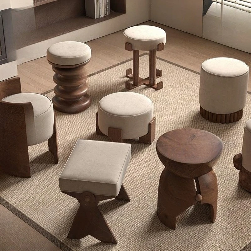 

New Chinese-Style Solid Wood Round Stool