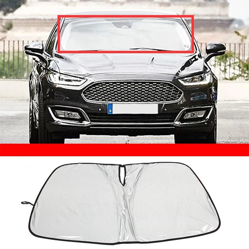 

For Ford Mondeo 2013-2021 Silver Tape Car Styling Car Front Windshield Anti-UV Sun Shade Car Protection Accessories