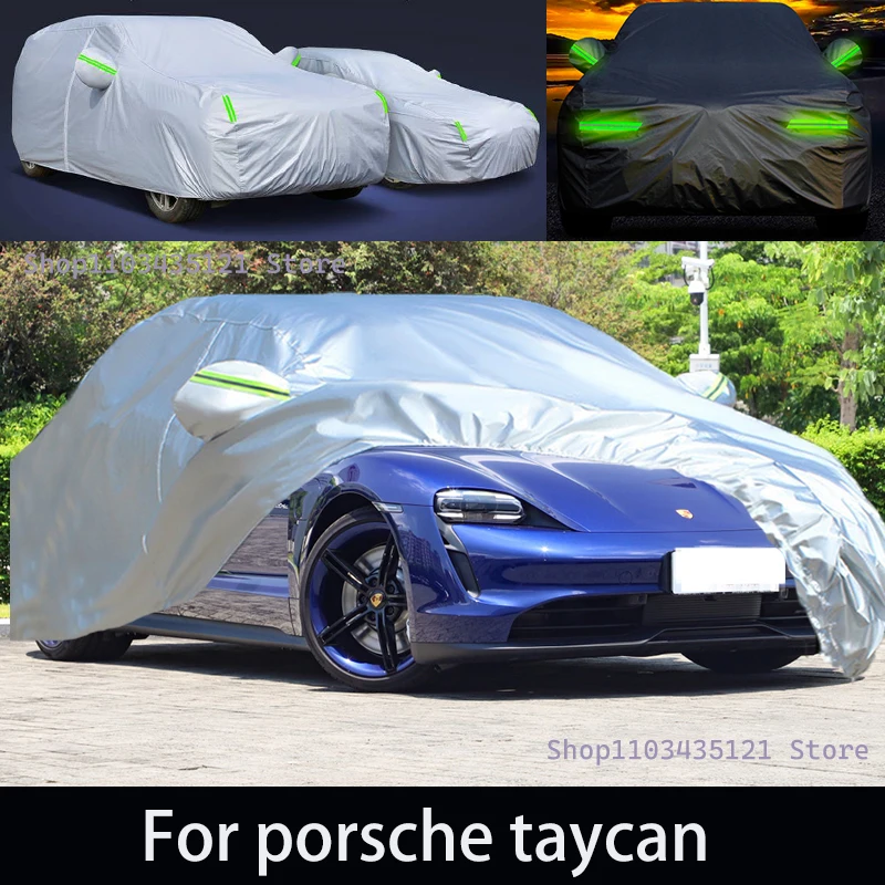 For porsche taycan Outdoor Protection Full Car Covers Snow Cover Sunshade Waterproof Dustproof Exterior Car accessories