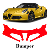 Car Precut Paint Protection Film Front Bumper Anti-scratch Exterior TPU PPF For Alfa Romeo 4C 2015-2018