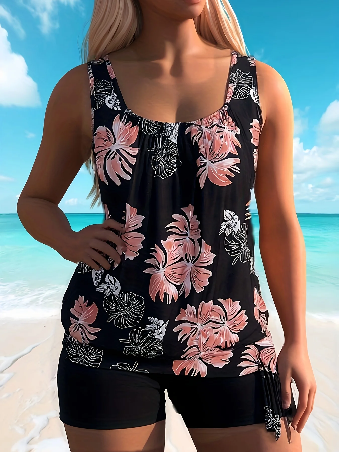 

2026 новая женская сексуальная модная одежда, женский купальник с цветочным принтом, остров, медовый месяц, отдых/праздник у бассейна/друг