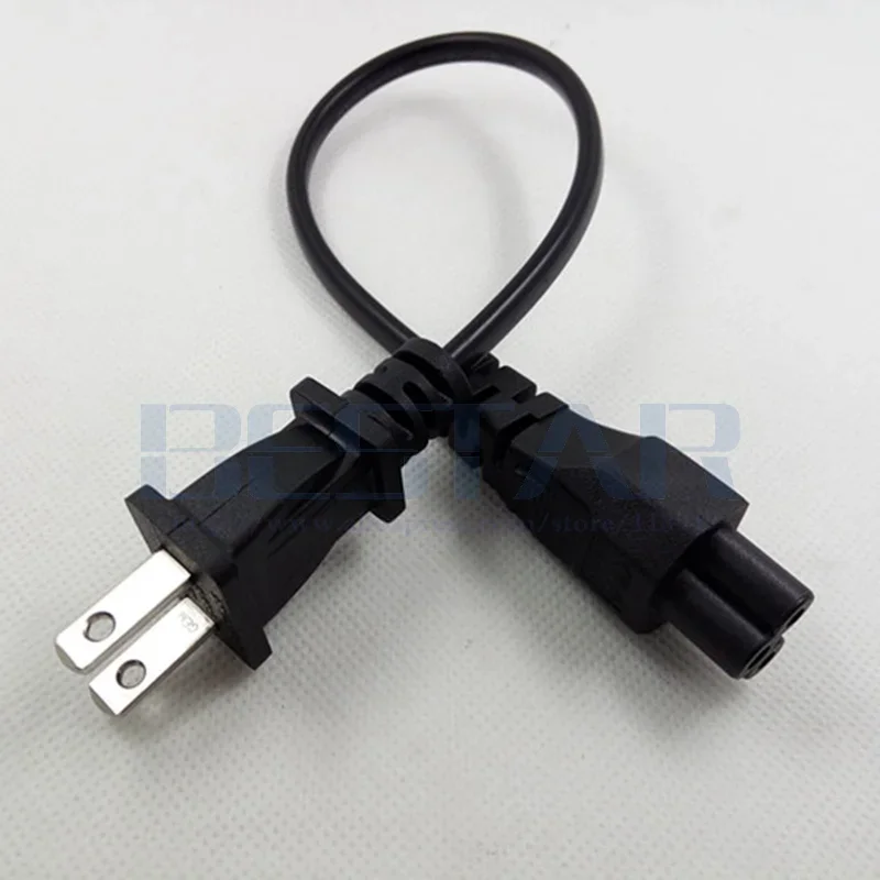 كابل طاقة NEMA 1-15P إلى IEC 320 C5، 2 Pin JP US Plug 2 Pole IEC 60320 C5 3 Prong AC سلك طاقة قصير للكمبيوتر المحمول كابل محمول 20 سم