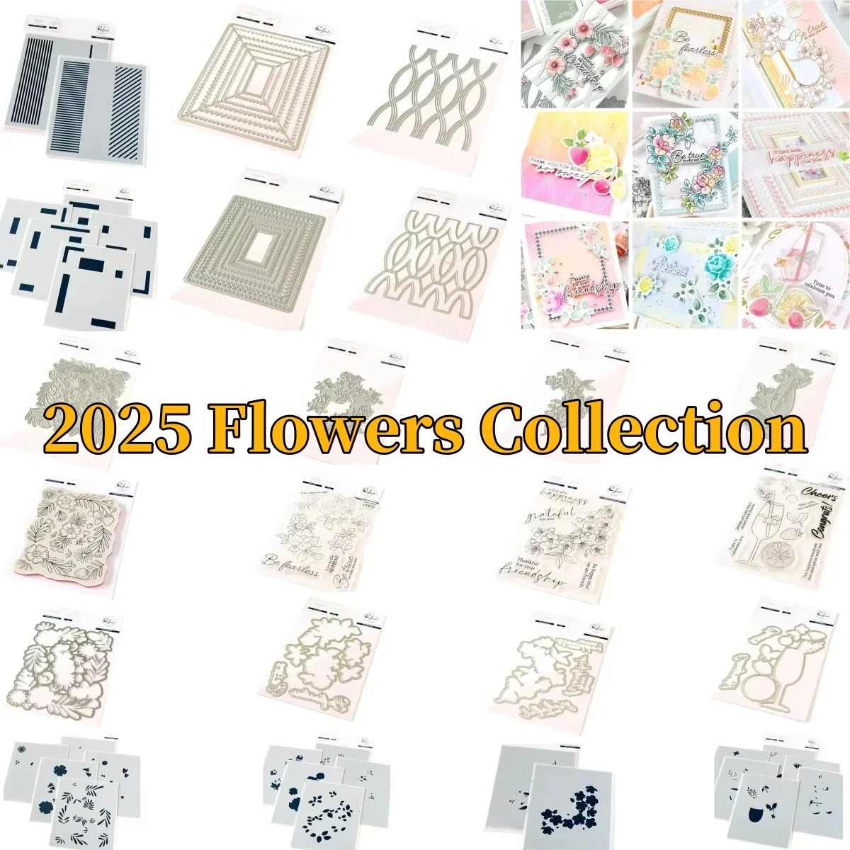

Flowers Background Frame Metal Cutting Dies Stencil Hot Foil Fruit Drink Stamp DIY Making Card Scrapbook Craft Supplies