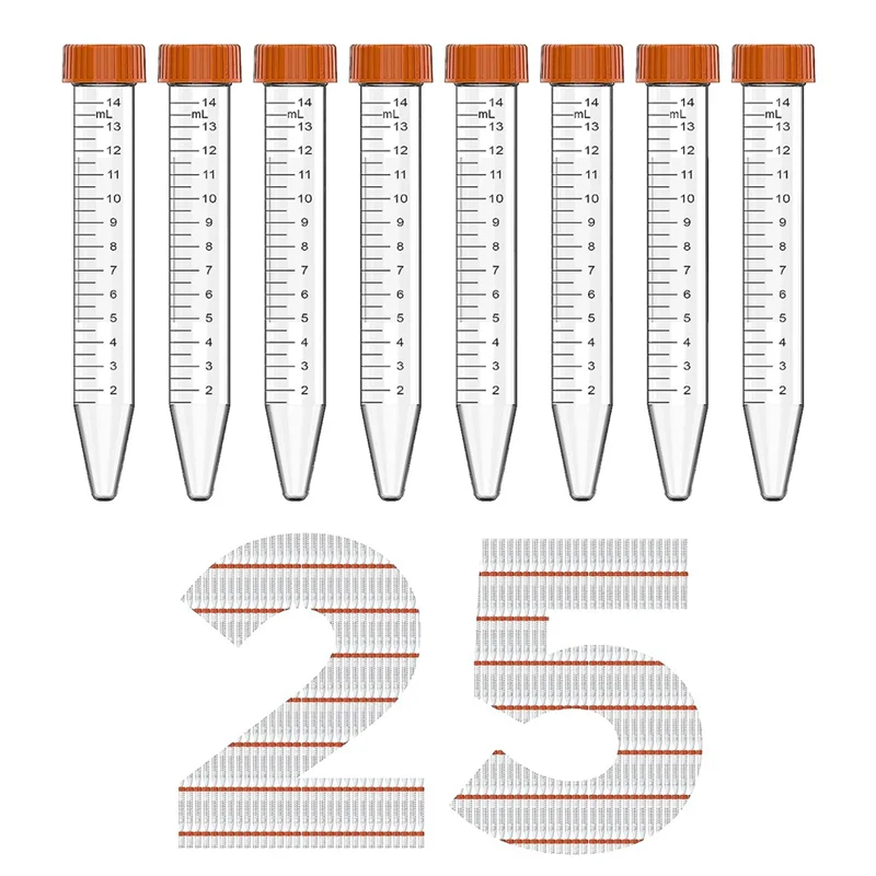 Conical Centrifuge Tube - 15ML Centrifuge Tubes, 25 Pcs Sterile Tubes with Leak-Proof Screw Caps, Conical Tubes