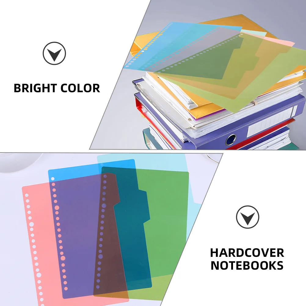 

10 Sets Plastic Binder Dividers Notepad Divider Tabs Bright Color Page Markers For Books Reports Journals Office Home