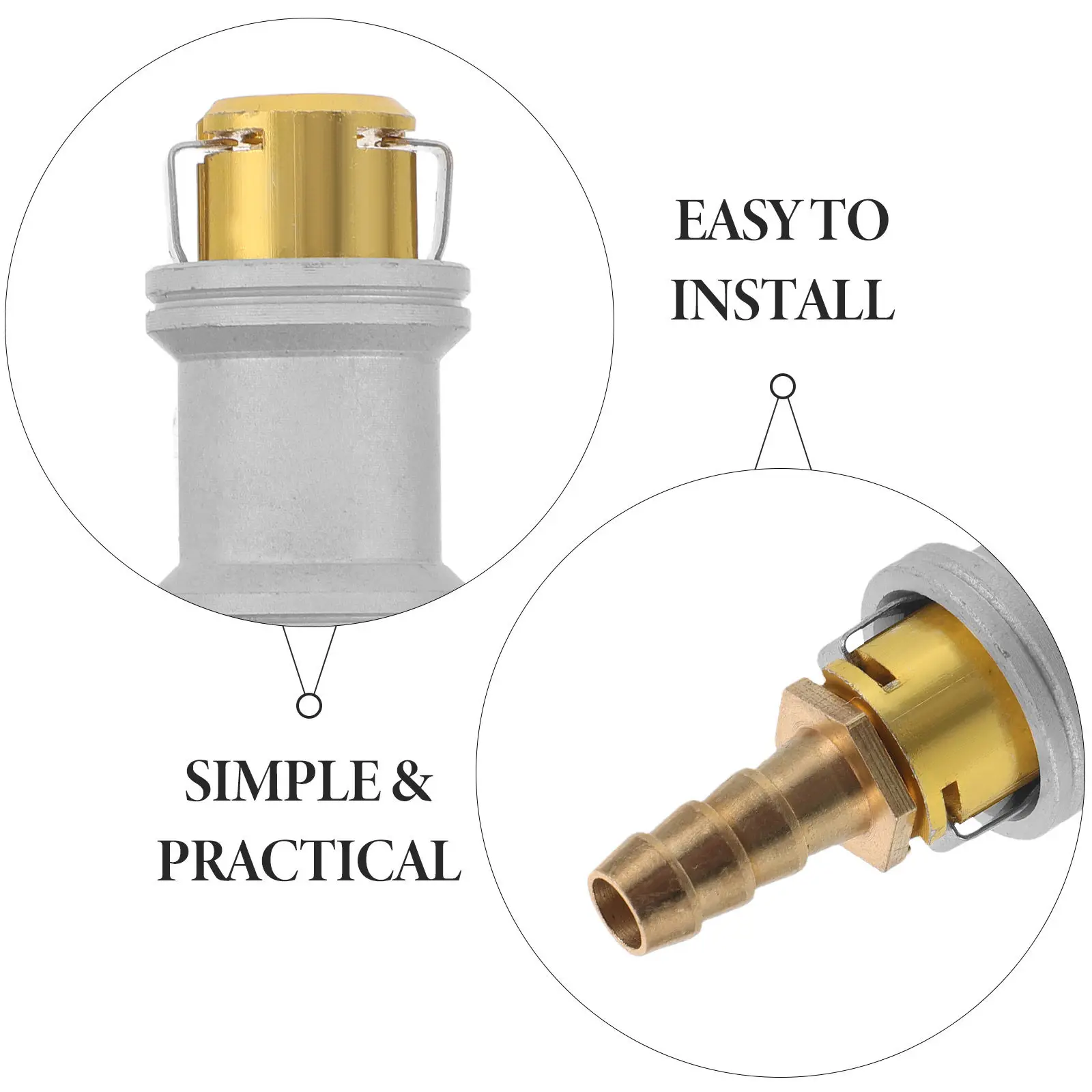 2Pcs Tire Inflator Nozzle Quick Connect Self-Locking Air Chuck Adapter Leakproof Alloy Air Hose Attachment for Truck Car Wheels