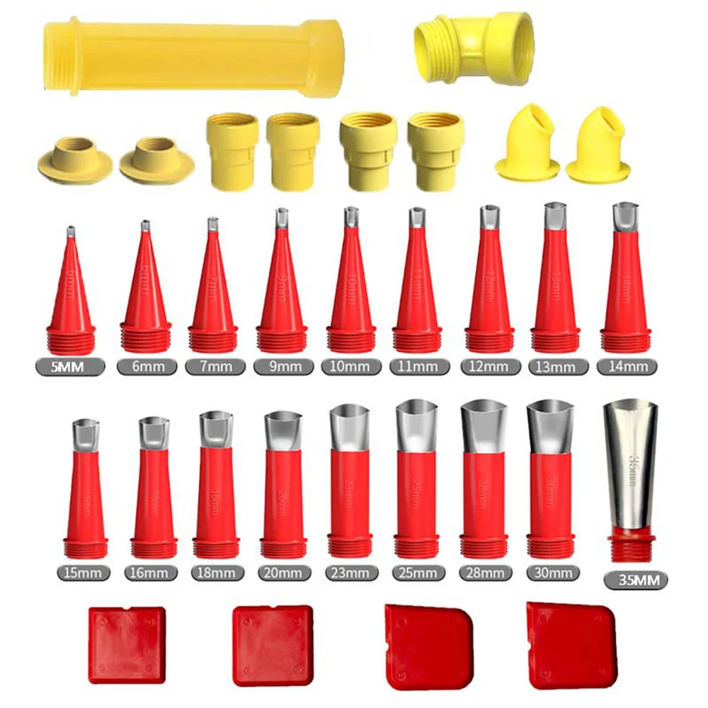 

32PCS Stainless Steel Caulk Nozzle Applicator Caulking Finisher Glue Tool Kitchen Bathroom Sink Silicone Sealant Finishing Tool