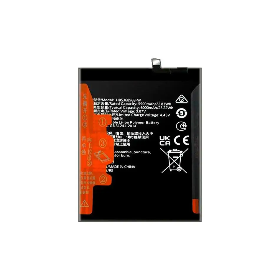 بطارية HB536896EFW لهاتف هواوي نوفا Y70 هونور بلاي 7T X20 SE 4G استمتع بها 50 60 الهاتف المحمول