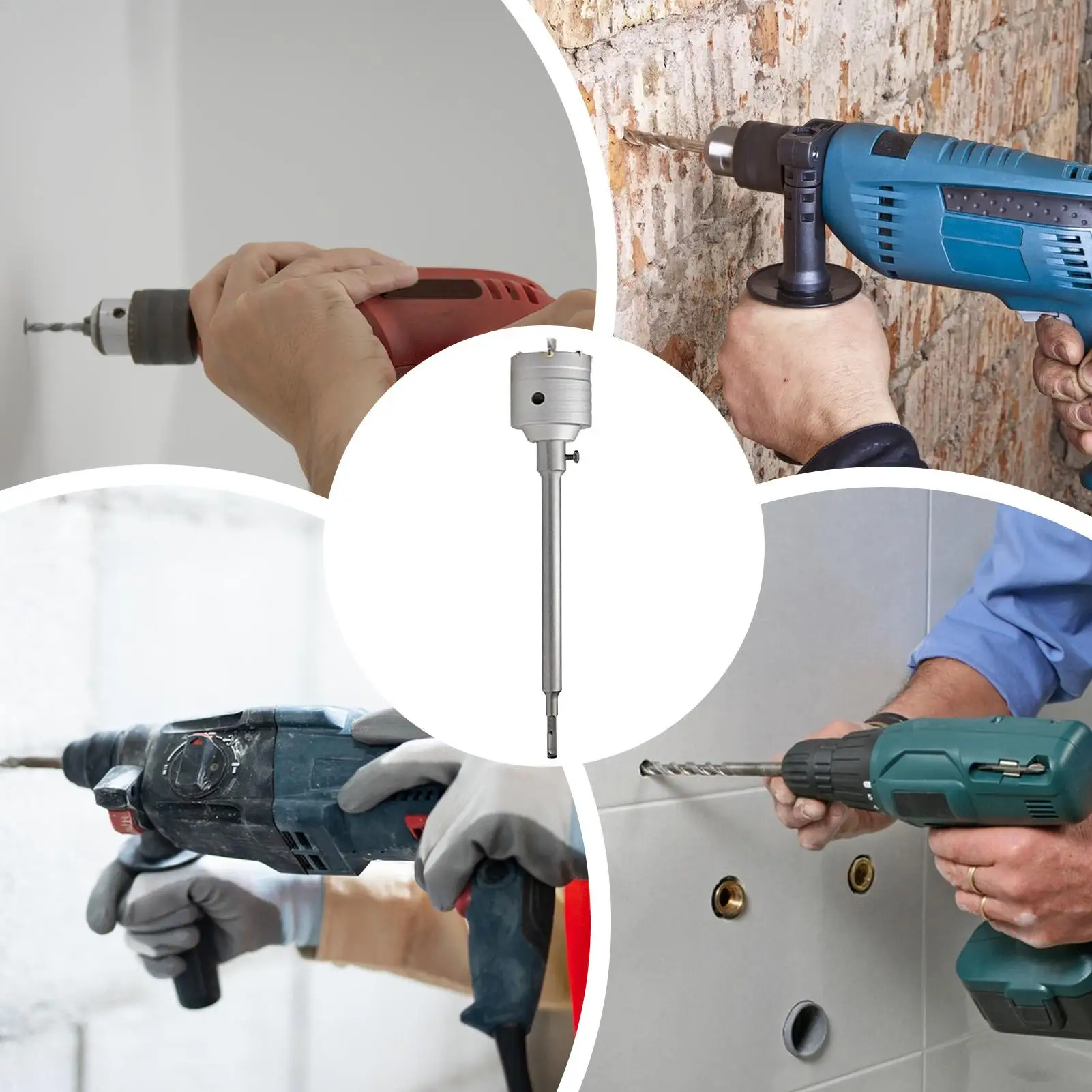 

Concrete Drill Bit With Extension Rod Drilling Plumbing Tools Electric Hammer Concrete Drill Bit For Tile Brick Stone Ceramic