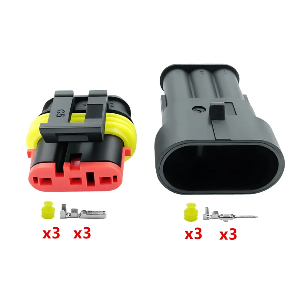 3 broches 282087 -1 282105 -1 Tyco Amp Auto faisceau de câbles étanche connecteur femelle prise de câble électrique