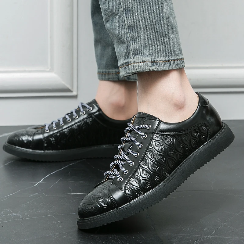 

Luxury Brand Loafers Leather Shoes Men's Lace Up Oxford Shoes Men's Classic Thick Sole Pointed Toe Designer Men's Casual Shoes