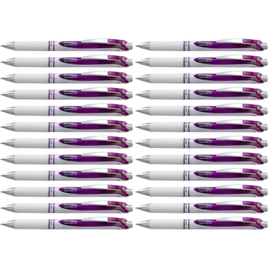 

Ручка гелевая EnerGel Pearl Deluxe RTX с выдвижным механизмом, 0.7 мм, с акцентными чернилами, упаковка 12 шт. (BL77PW-V) (2 упаковки)