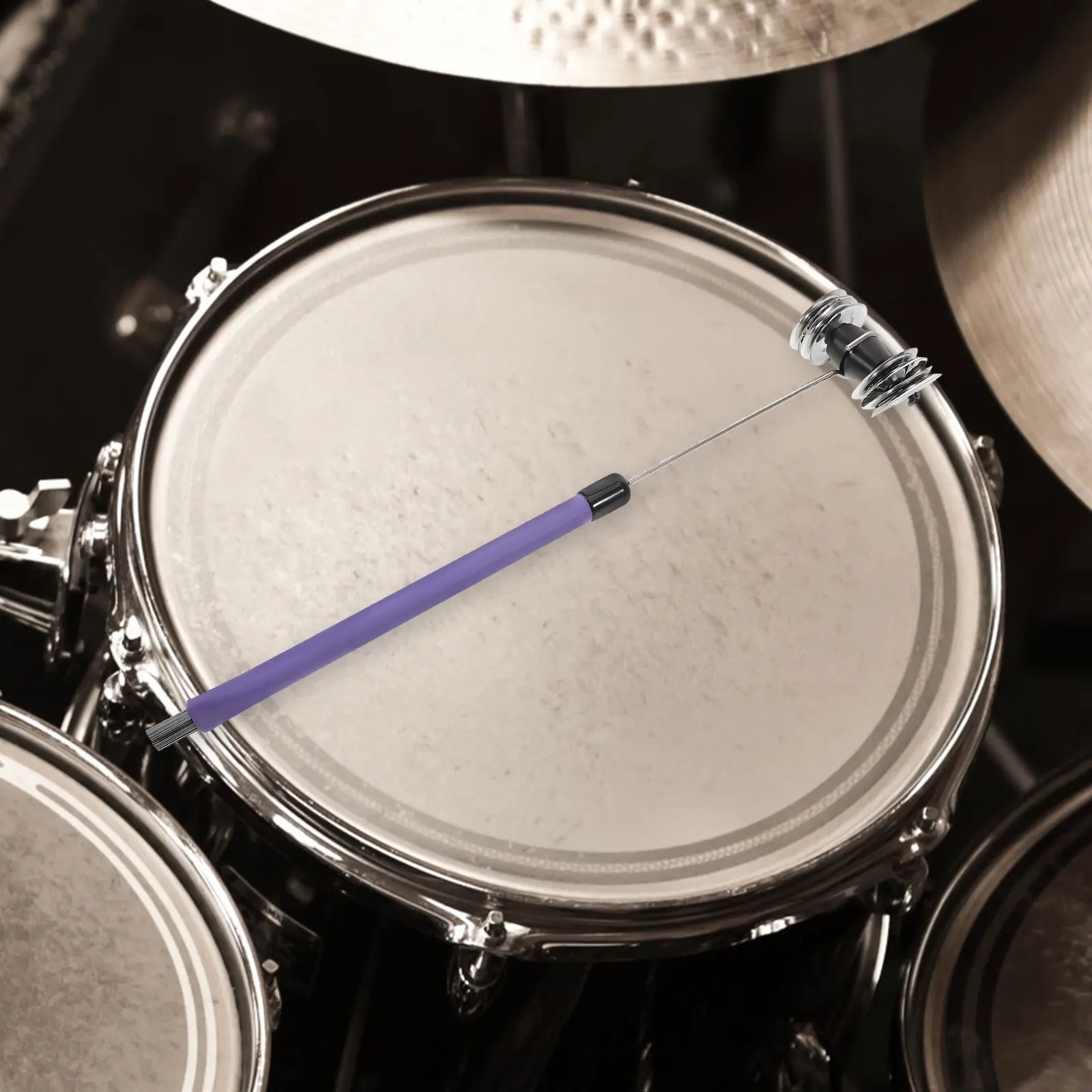 

Steel Head Brush Set Metal Percussion Instrument Brush For Drum Set Performance Rhythm Bell Attachment Elasticity Clear Sound