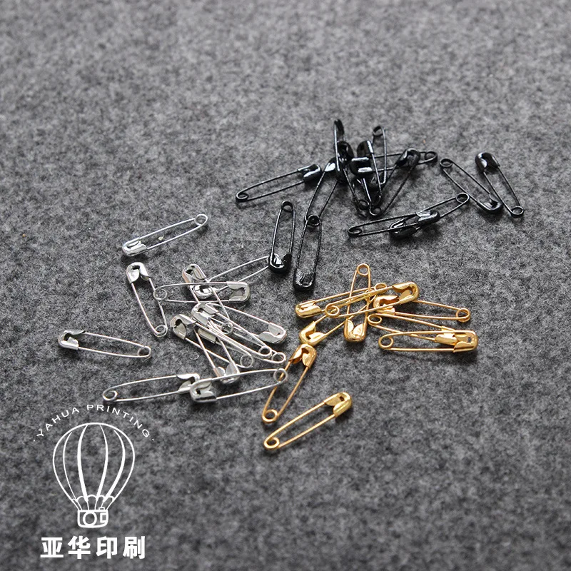 High quality gold silver black safety small pin buckle clothing accessories, 1 pack of 1000 pieces