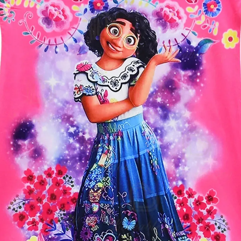 111 www Encanto الفتيات ثوب النوم منامة سحر ميرابيل مدريد فتاة فستان قصير الأكمام الصيف الاطفال فستان النوم طفل النوم D #4
