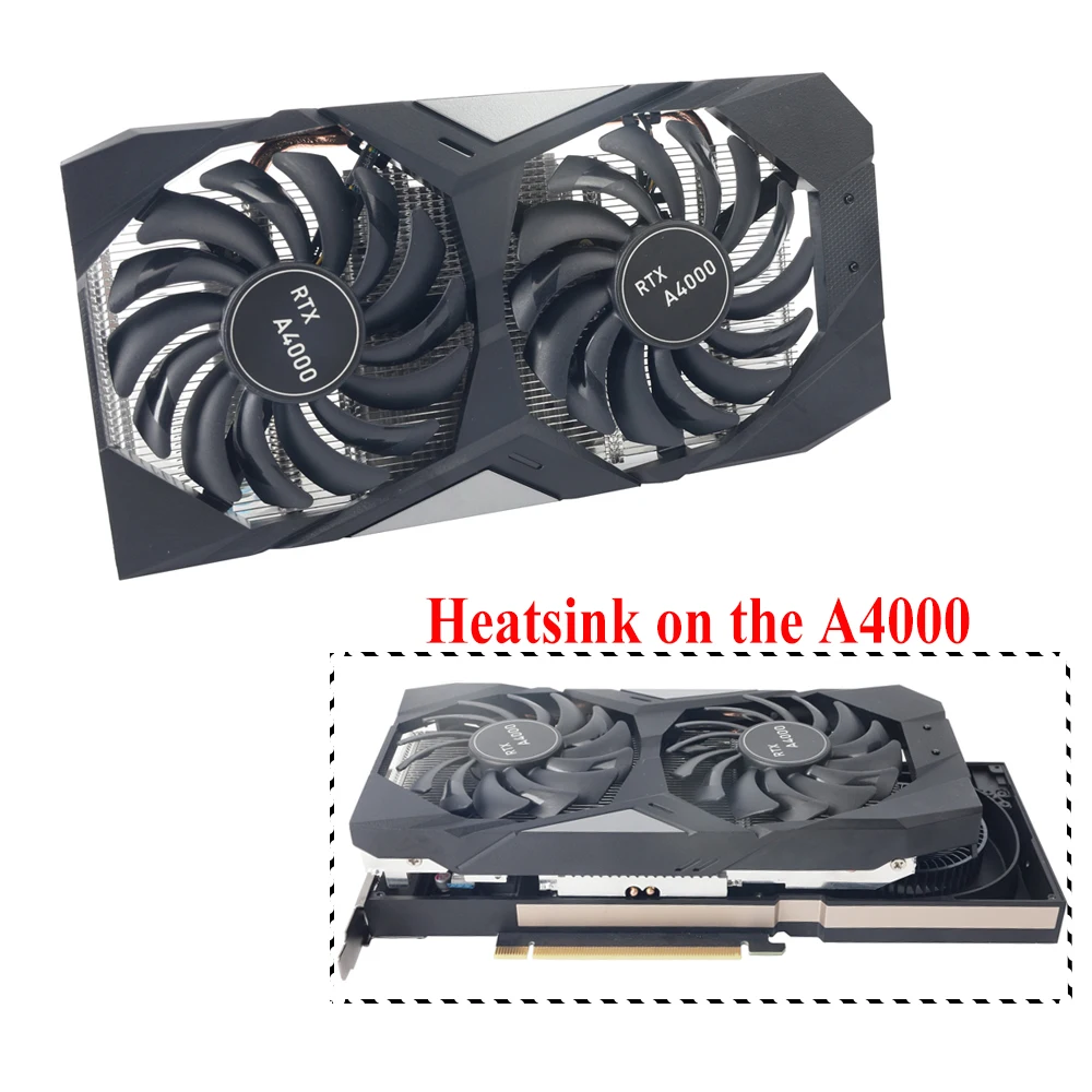 For Retrofit NVIDIA RTX A4000 Graphics Card Cooler Heat Sink New PNY RTX 3060 GPU HeatSink With Fan Replacement
