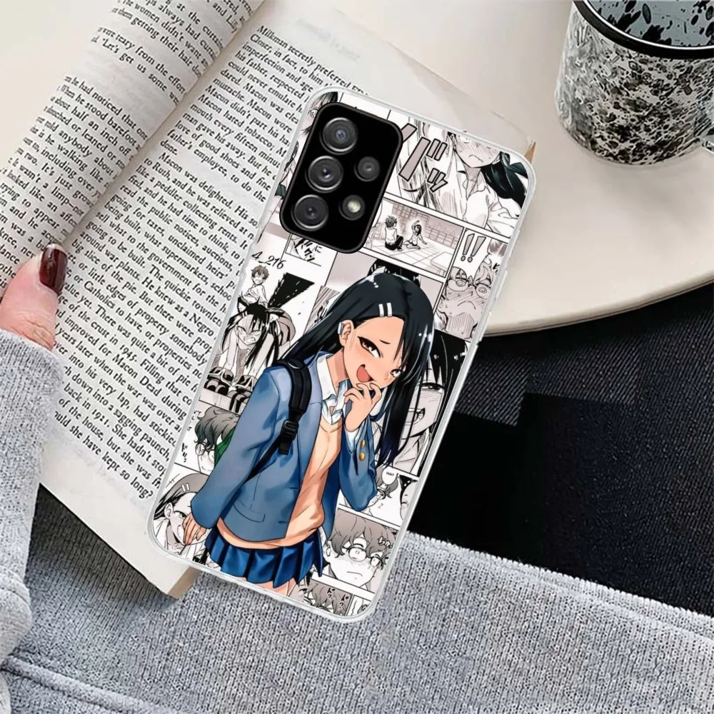 Anime Hayase Nagatoro Cell Phone Case for Samsung Galaxy S23 S22 S21 Plus Ultra A12 A32 A53 Clear Phone Cover Funda