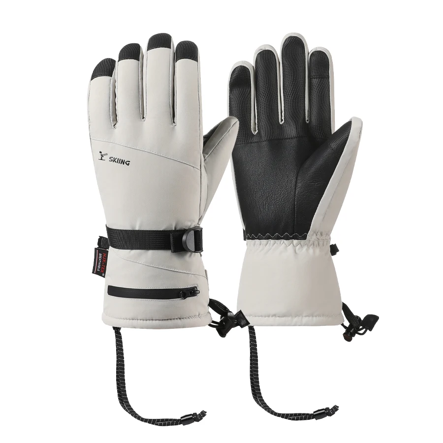

Ski gloves for men, winter, cold, windproof, waterproof, women, warm riding, electric bike, thick velvet gloves