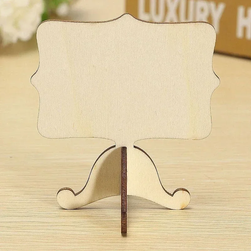 10PCS Mini Card Wooden Small Blackboard Desktop Message Decoration Single-sided Crafts School Presentation Label Table Decor