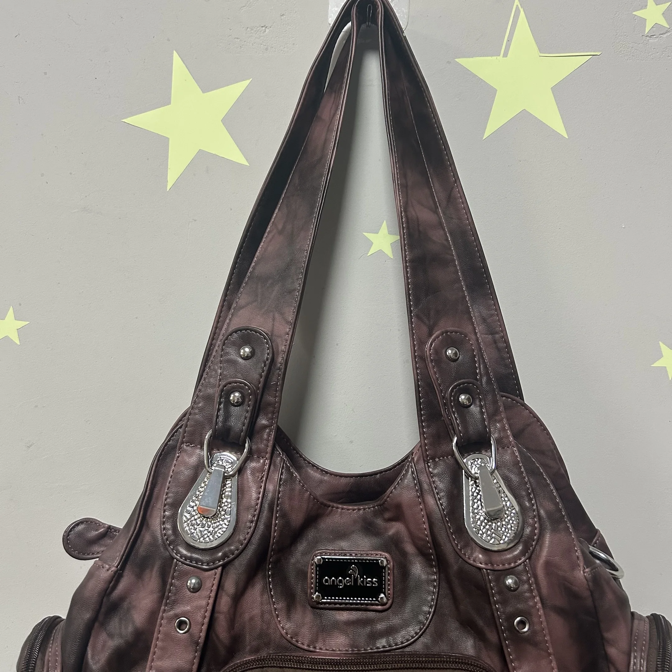 Vintage-Tasche Damen Mode-Handtaschen PU-Leder Schultertaschen Damen-Umhängetasche Große Kapazität Schulter-Handtasche Bolsa Feminina – Detail 4