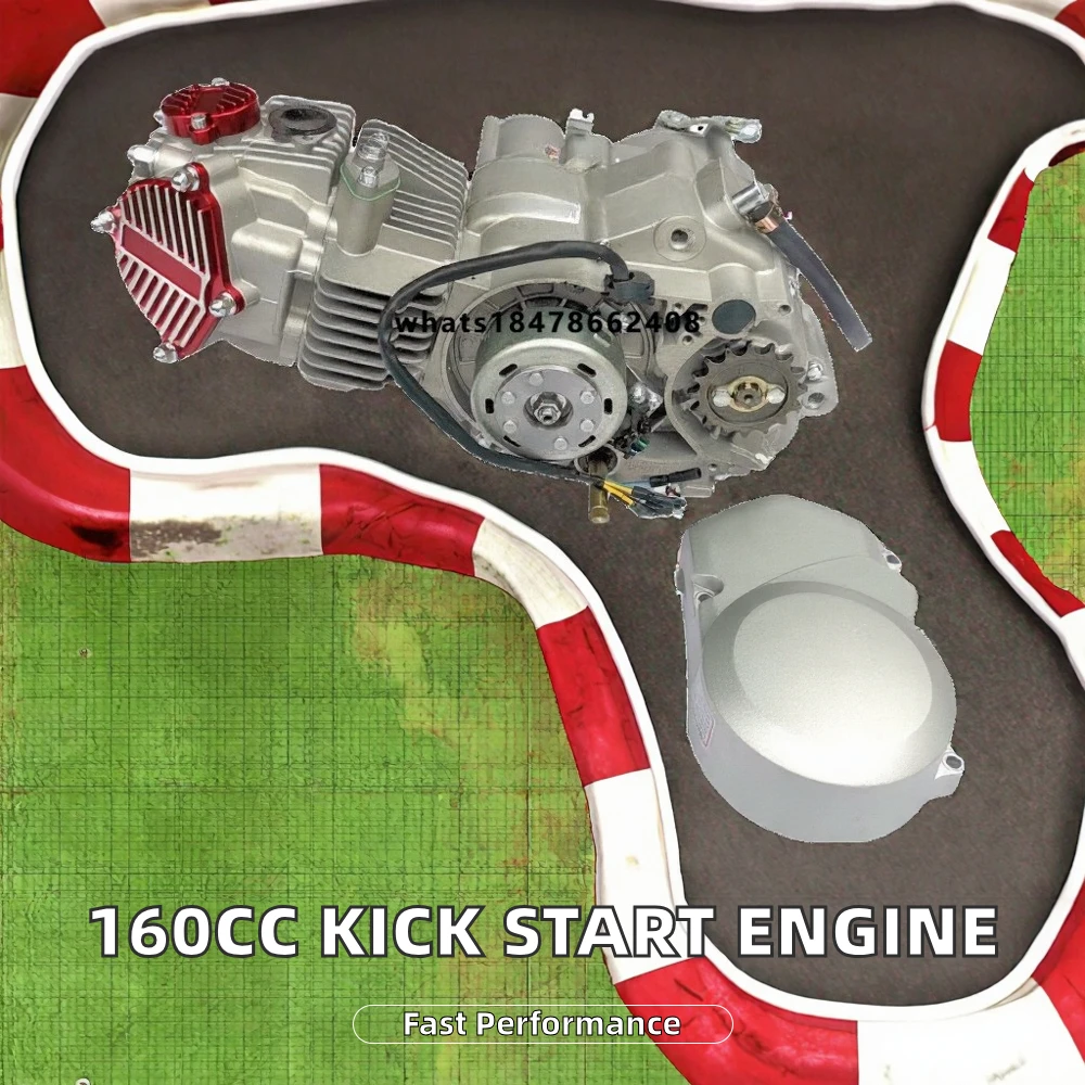 

160CC 4 Stroke CDI Ignition 1 Cylinder Engine Kit-New Kick Start for Dirt Bike/Pit Bike & Motorcycles Ready to Go