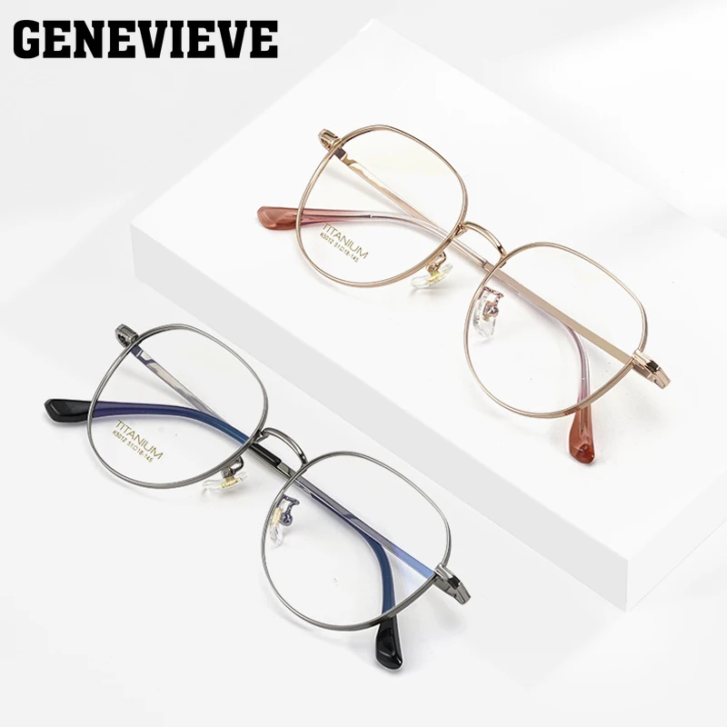 GENEVIEVE جديد بسيط ريترو هندسي إطار دائري تصميم فوتوكروميك مكافحة الضوء الأزرق نظارات للقراءة وصفة طبية قابلة للتخصيص #2