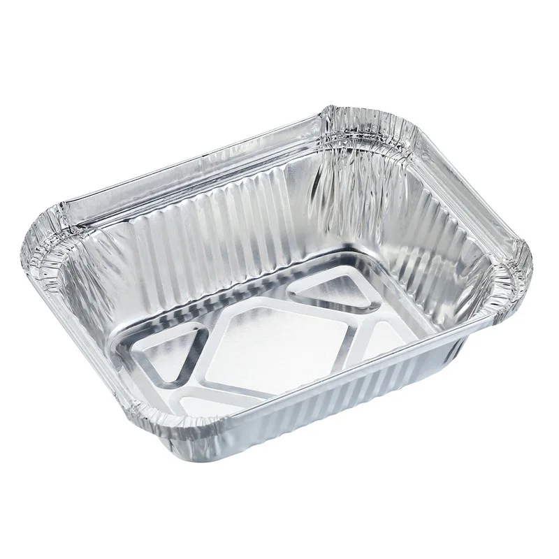 Bandeja de papel de aluminio de calidad alimentaria, caja de embalaje para llevar, caja de embalaje, caja de comida desechable, plato de barbacoa desechable chino