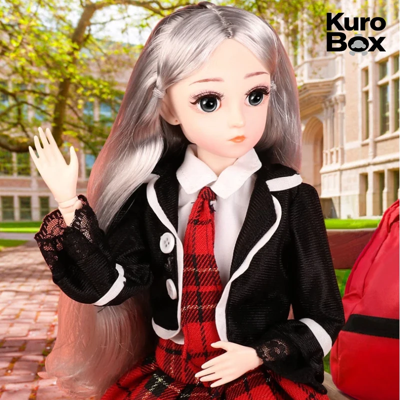 New 45cm Flexible Joint Bjd Doll Gift Box Set 18 Points Articulated Body Fashion Doll Girls Pretend Play Toy Birthday Present