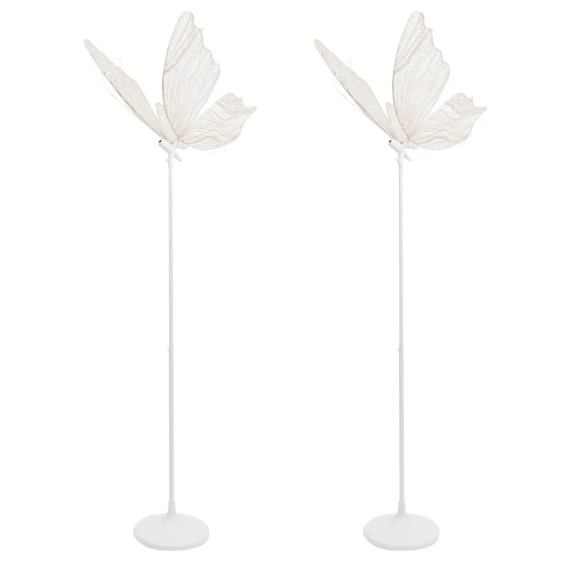 

for Wedding Party 57.5-70.1in Adjustable Height 2PCS Wedding Butterfly Floor Lamp, LED Butterfly Wings Creative Decoration Lamp