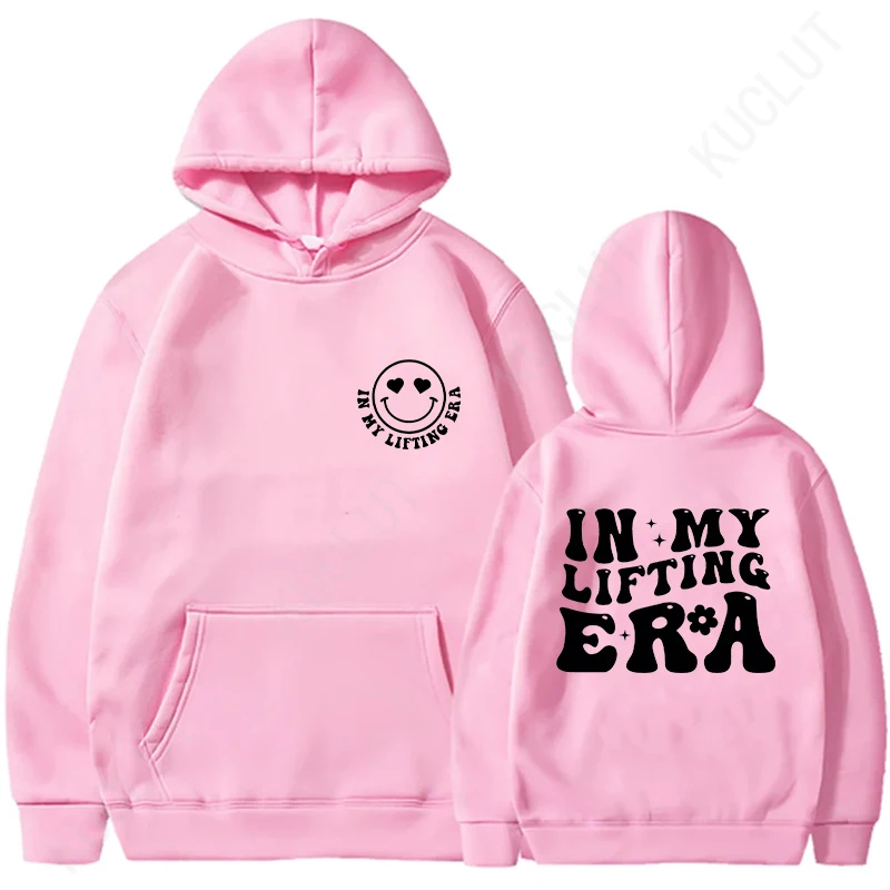 Di Era angkat saya Hoodie Meme lucu pecinta Gym pakaian estetika kuat Sweatshirt wanita Hoodie Pullover Fashion Harajuku