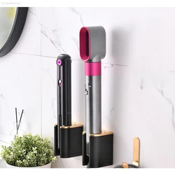 Wall Mount Hair Dryer Holder Storage Airwrap Complete Styler Storage Rack Set For Hair Curling Iron Wand Bathroom