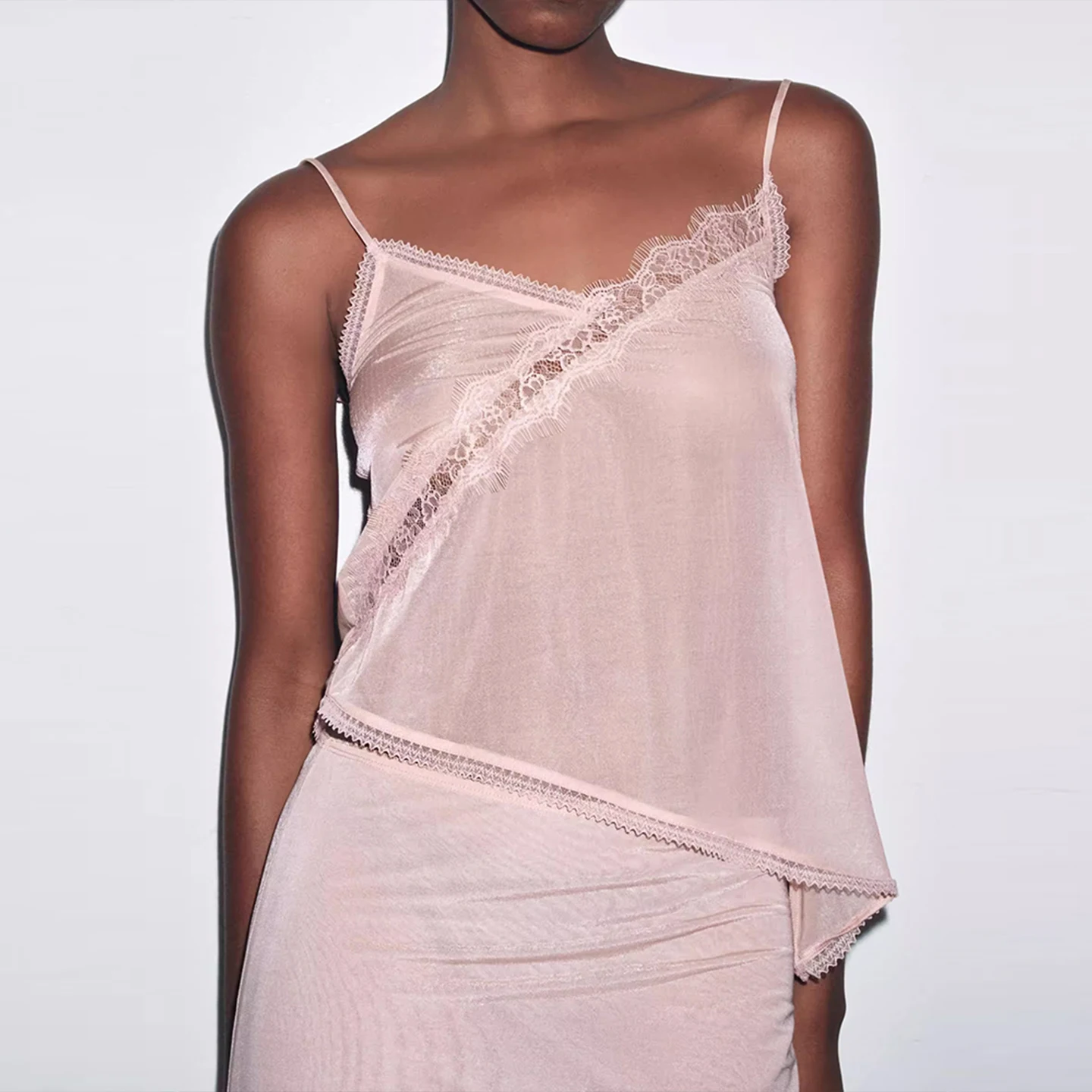 وصل حديثًا لخريف 2025 طقم Faion للسيدات مع حواف من الدانتيل وتنورة ميدي عالية الخصر أوروبية Sle No Sve #2