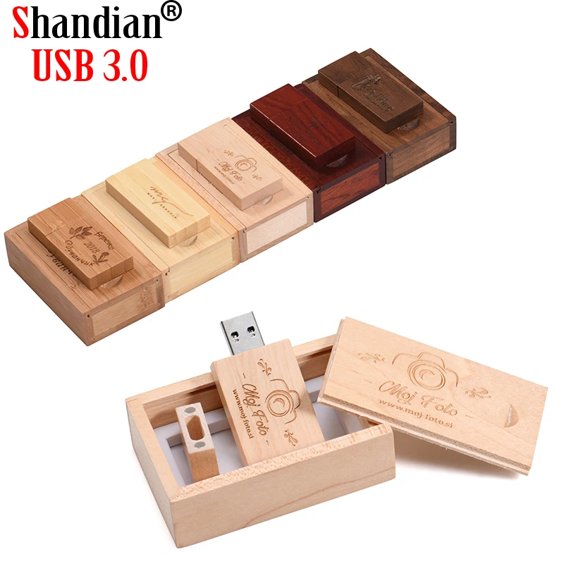 USB-флеш-накопитель SHANDIAN деревянный, 16-3,0 Гб