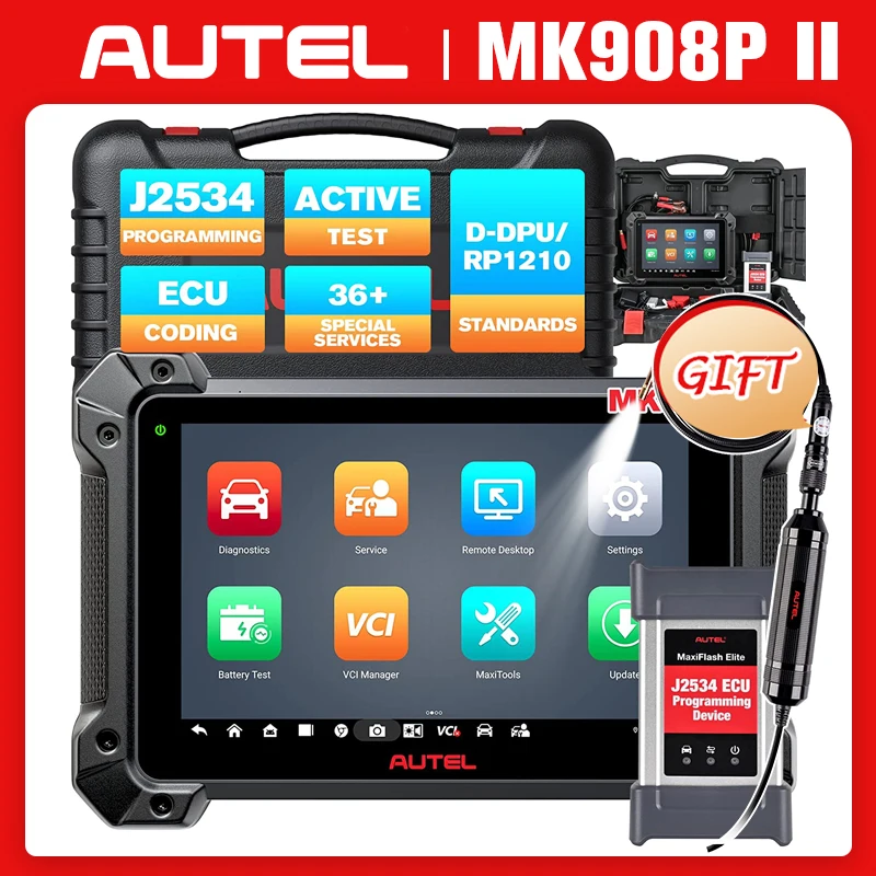 

Autel MaxiCOM MK908P II MK908 PRO II OBD2 Diagnostic Scanner J2534 ECU Programming Online Coding Bi-Directional Diagnostic Tool