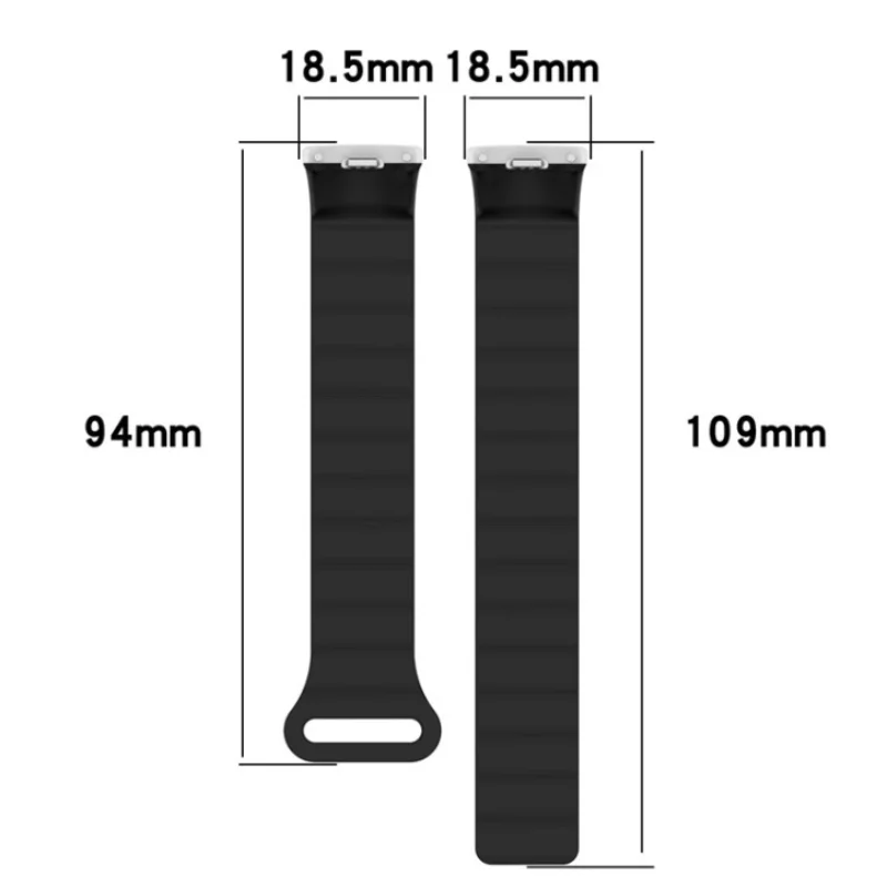 Two Color Magnetic Strap For Xiaomi Mi Band 9 8 Bicolor Silicone Smart Wristband Bracelet Wrist Band8 Band9 Accessories Case