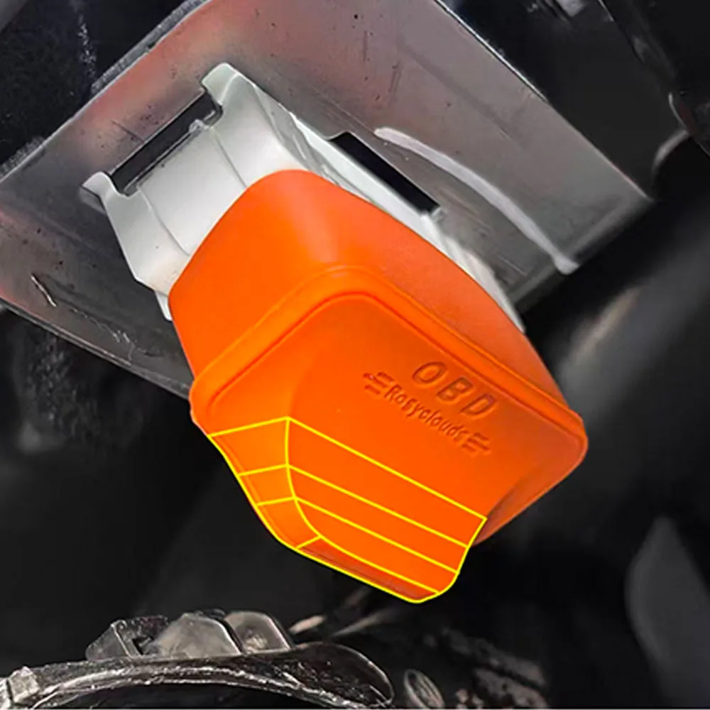 For BAIC BJ40 2024-2026 Black Liquid Silicone Dustproof Anti‑Rust Diagnostic Interface Guard Auto Interior Accessories
