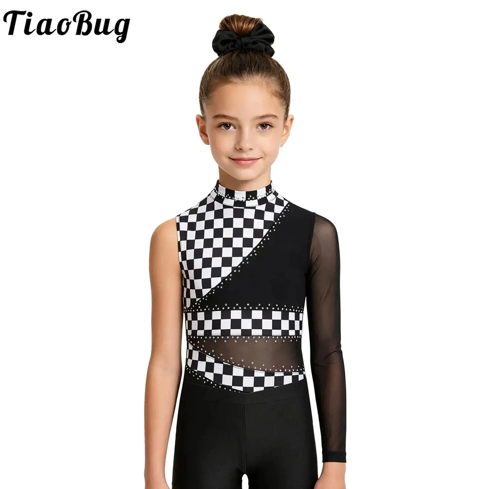 traje-de-ginastica-para-meninas-adolescentes-3-pecas-strass-assimetrico-unitard-de-danca-e-shorts-faixa-de-cabelo-atletismo-exercicios-esportivos