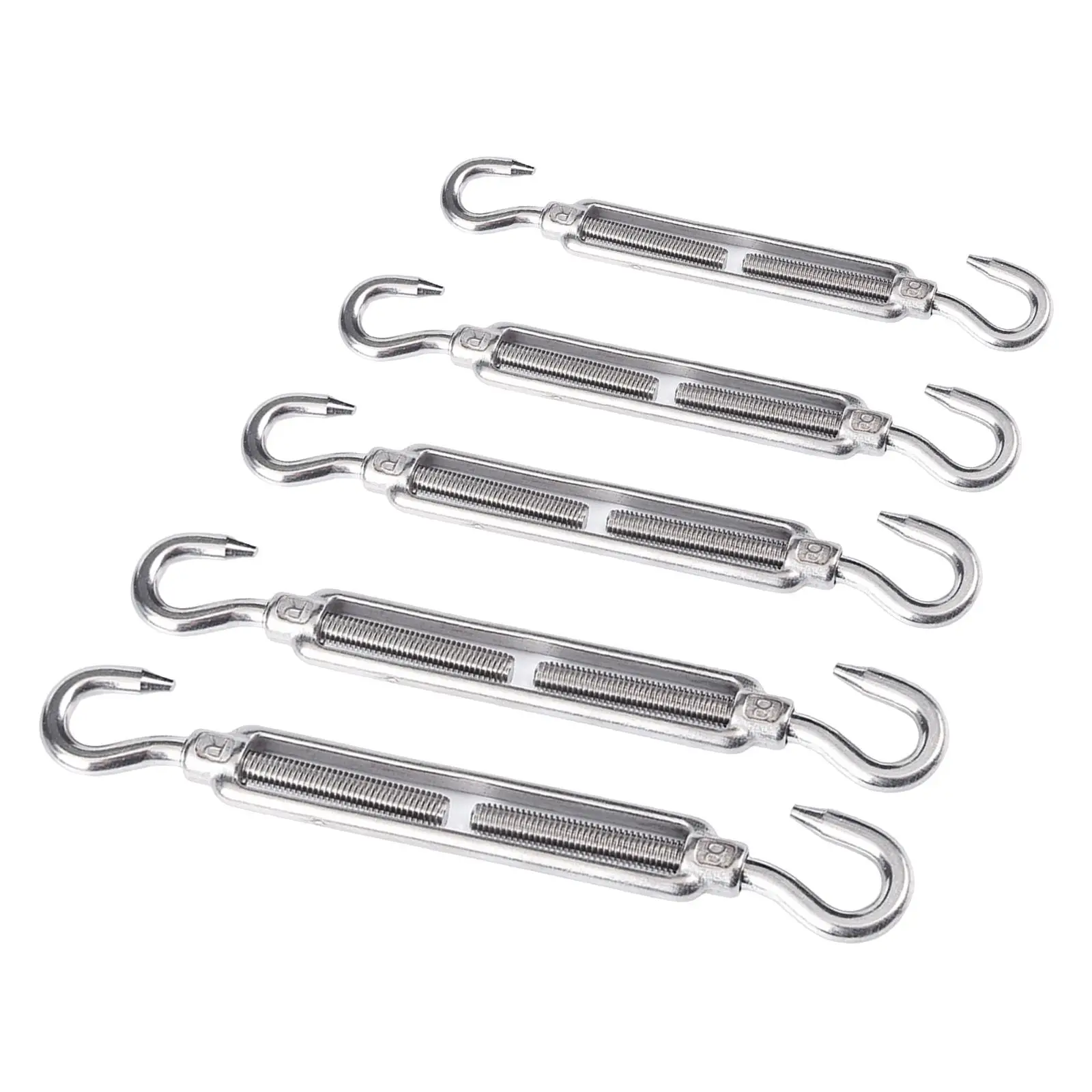 Turnbuckle Tensioner Stainless Steel Hook and Eye Wire Strainer Shade Sail Fixing Hardware Heavy Duty Adjustable for Camping
