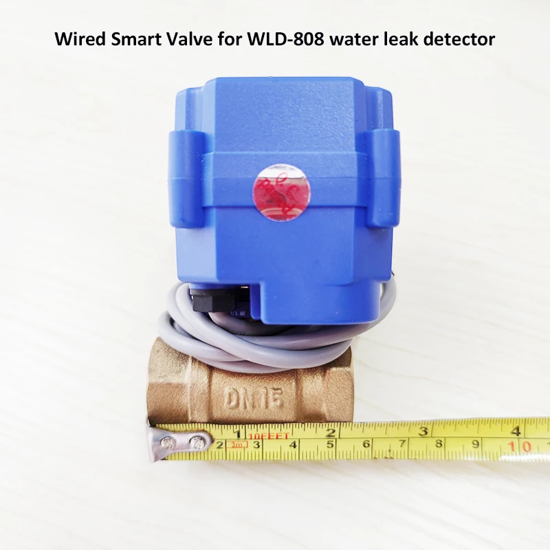 Water Leval Sensor Detector Lek Lekkage Pijp Detectie Systeem Met Messing Smart Valve & 4Pcs Water Sensor, dropshipping Korea