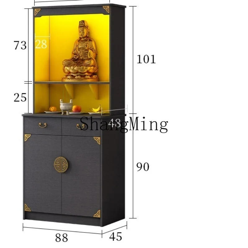 

ZHB vertical cabinet household with door offering Buddha statue offering table modern style cabinet offering table G