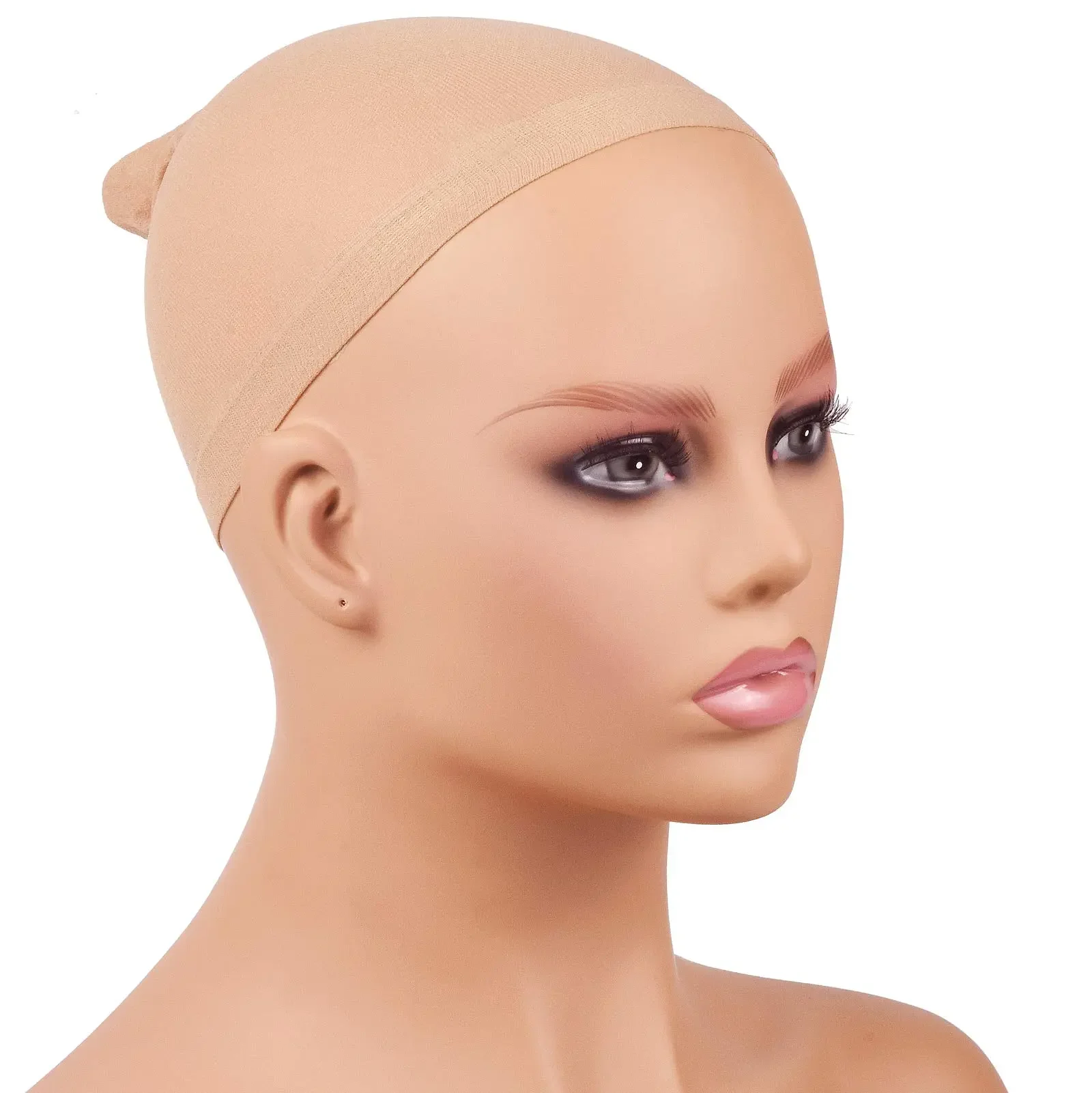 Invisible Light Brown Wig Cap for Women, Breathable Wig CapforLace Frontal Wigs, Base Cap for Hair Extensions & Tape Application