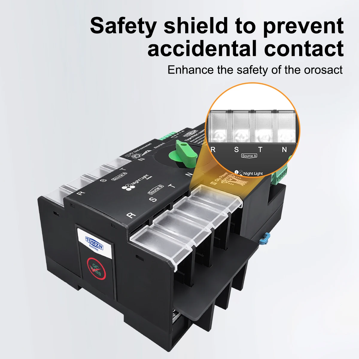 TOMZN Din السكك الحديدية 3 المرحلة ATS ل PV 4P 63A 100A 125A 230 فولت المزدوج الطاقة التلقائي نقل الكهربائية مفتاح جهاز انتقاء دون انقطاع #6