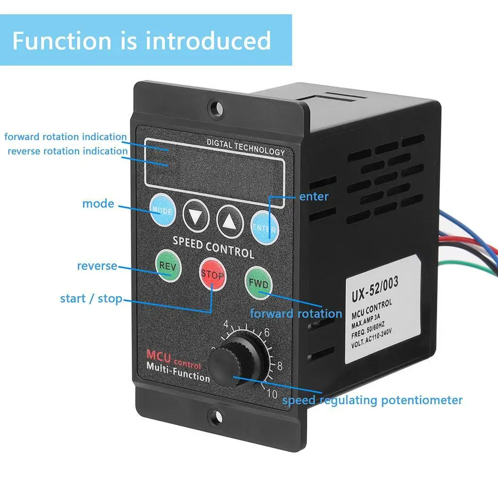 Imagem -05 - Vfd Variable Frequency Drive Converter Inverter Variable Motor Velocidade Controller Universal 3hp Econômico 220v 400w Suswe310