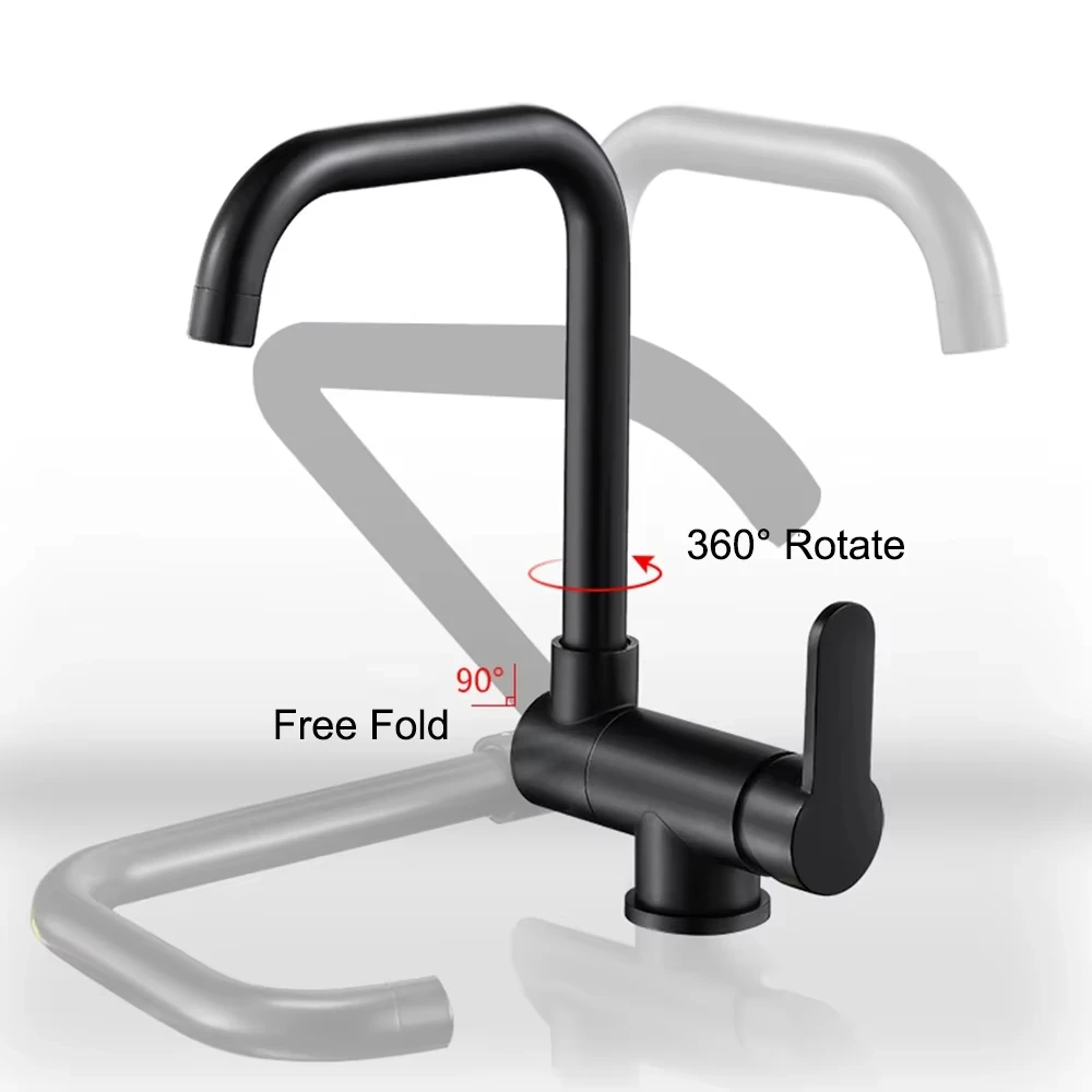 

The latest 360° rotatable foldable kitchen faucet basin sink faucet countertop installation hot and cold water faucet