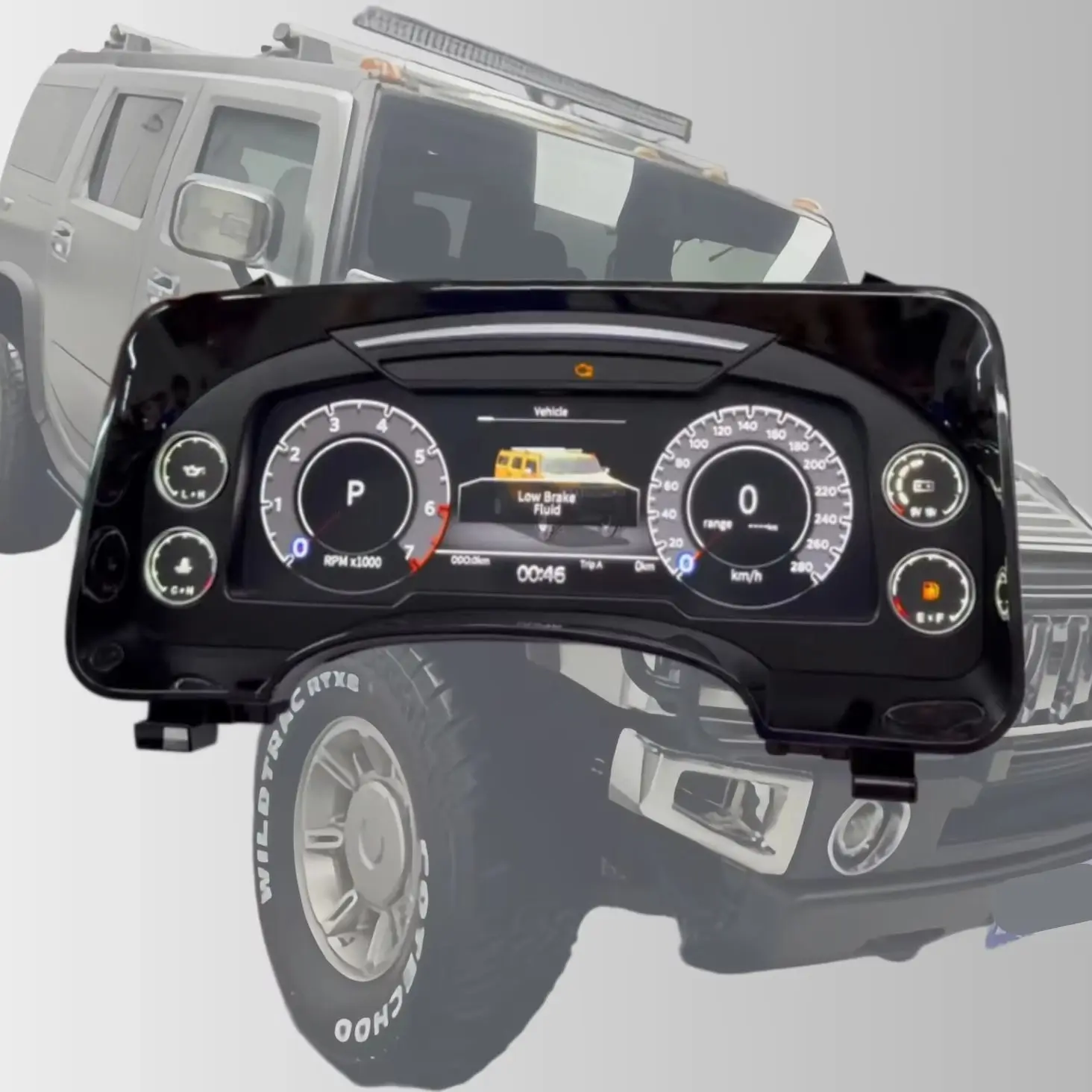 12.3 Inch Dashboard For Hummer H2 2003~2009 Display Digital Performance LCD Speed Table Car Android 15 GPS Navigation Carplay