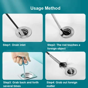 90/160/2/300 cm Abwasserrohr Unlocker Schlange Schlangenrohrbaggerwerkzeug Küche Badezimmer Abwasser Reinigungswerkzeug Küche Zubehör Accessoires 12 Hauptverkaufsfeder in der U -Bahn - №12